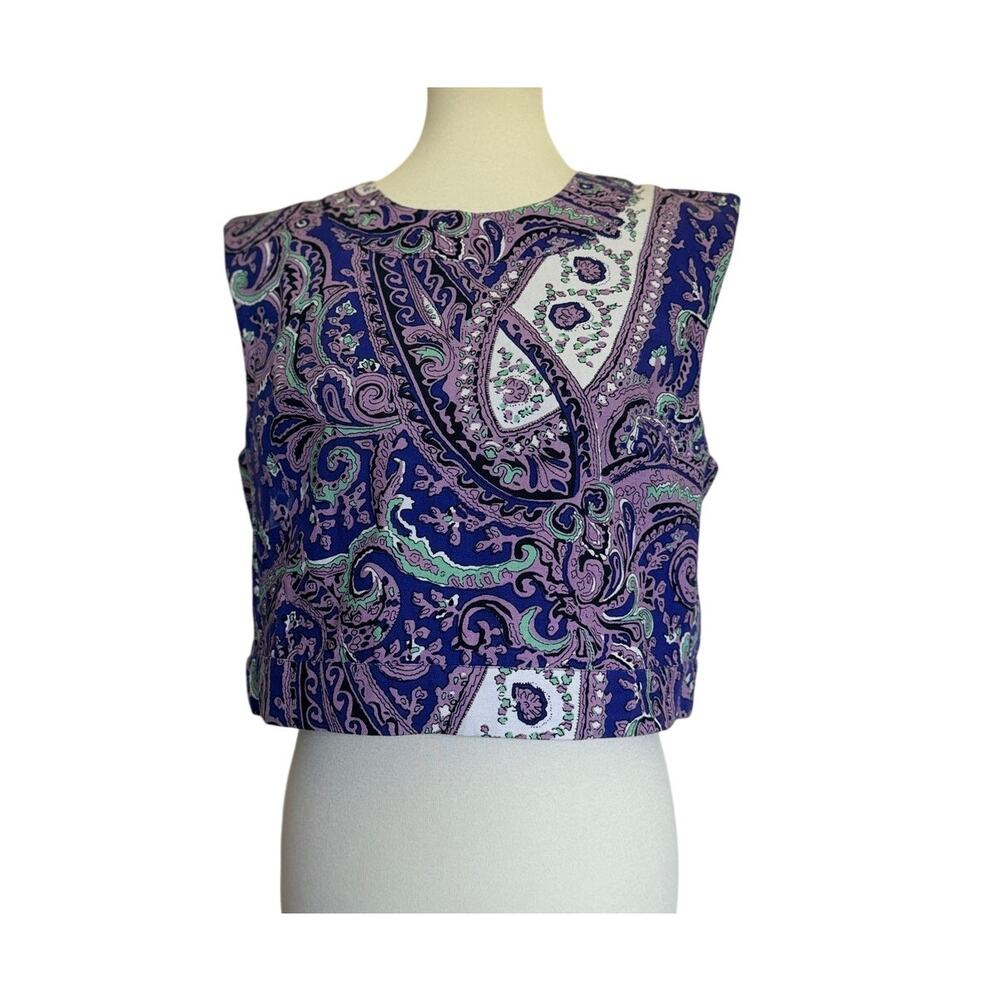 Julia Amory Slim Shell Cotton Top - Palm Beach Paisley - Medium